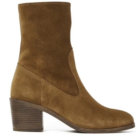 Sessun Ludd Suede Ankle Booties Tan size 40 9 M